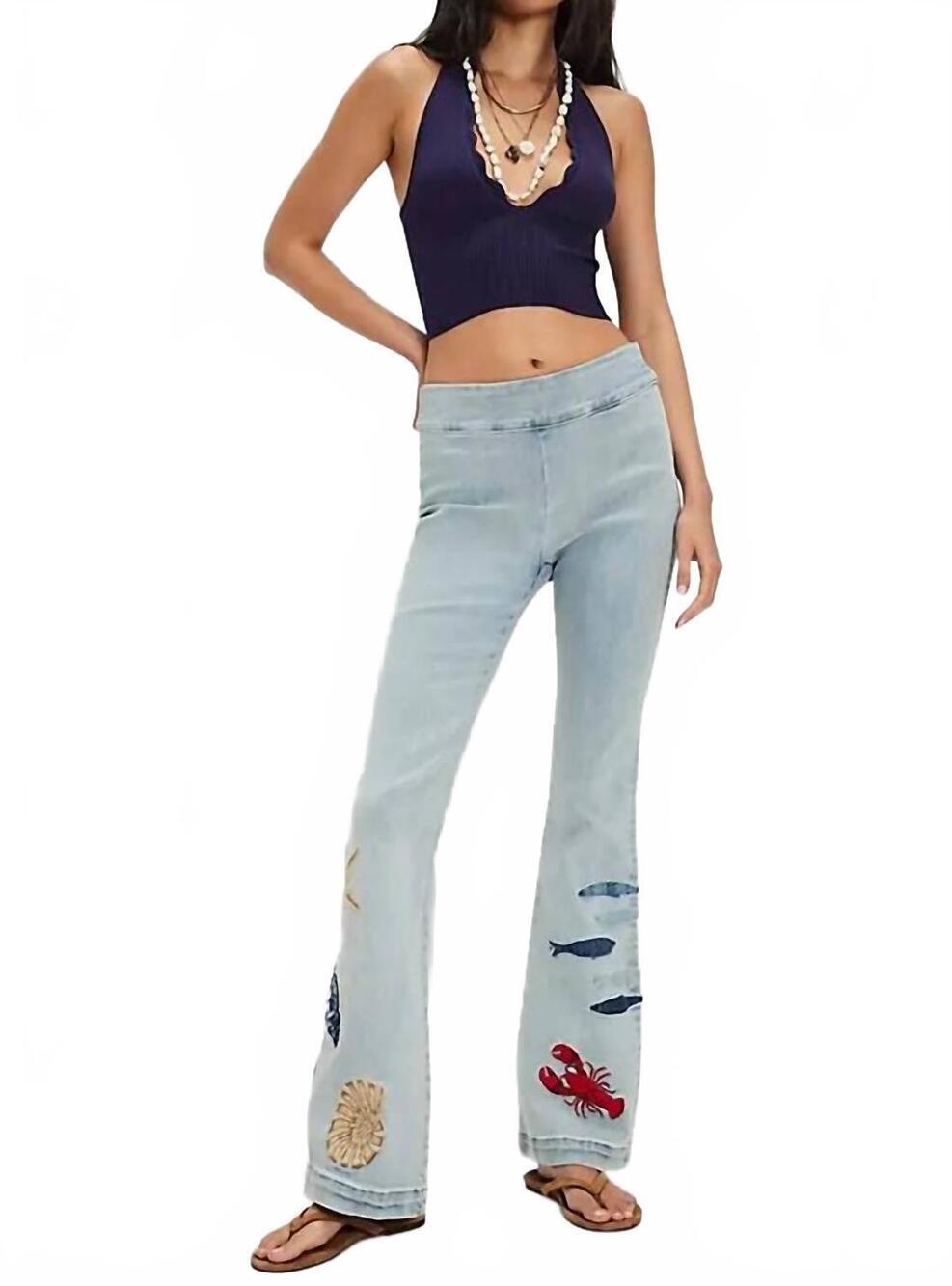 NEW DRIFTWOOD pull on seaside social jeans in light wash